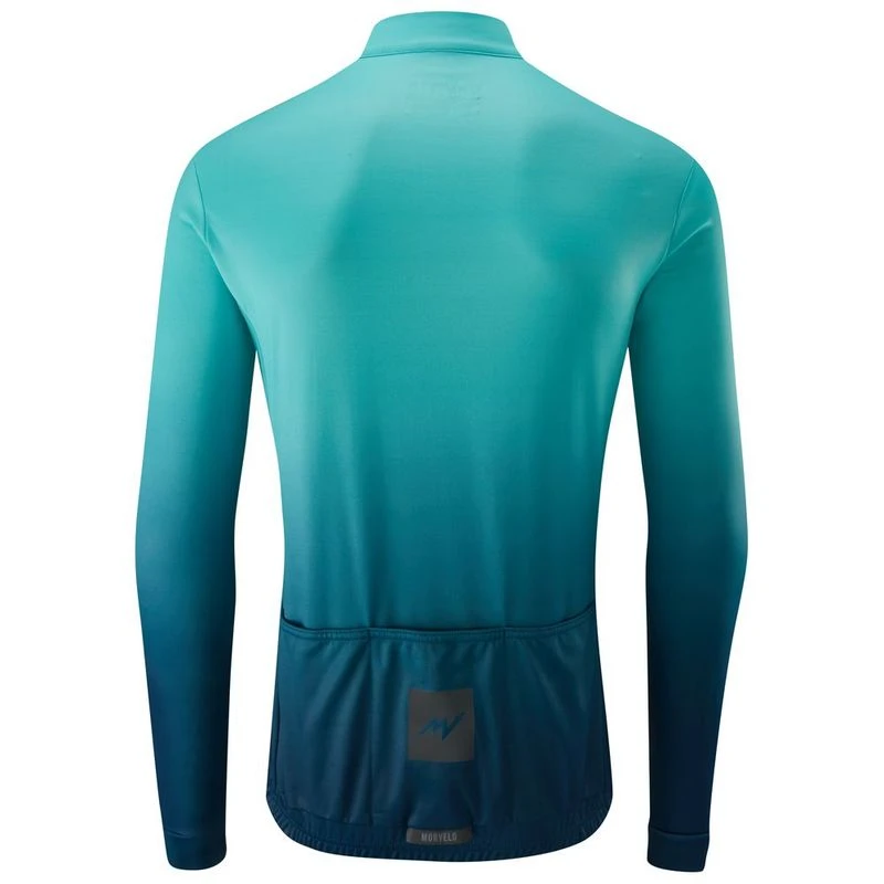 Morvelo Mens Thermoactive Long Sleeve Jersey Aqua Sportpursuit