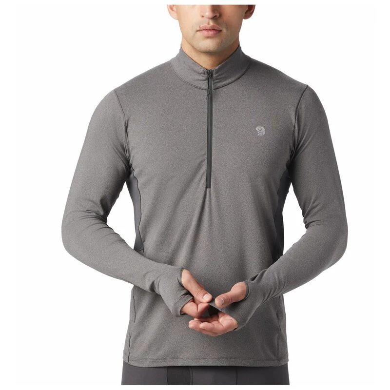 Mountain Hardwear Mens Ghee Long Sleeve 1 2 Zip Top Heather Shark