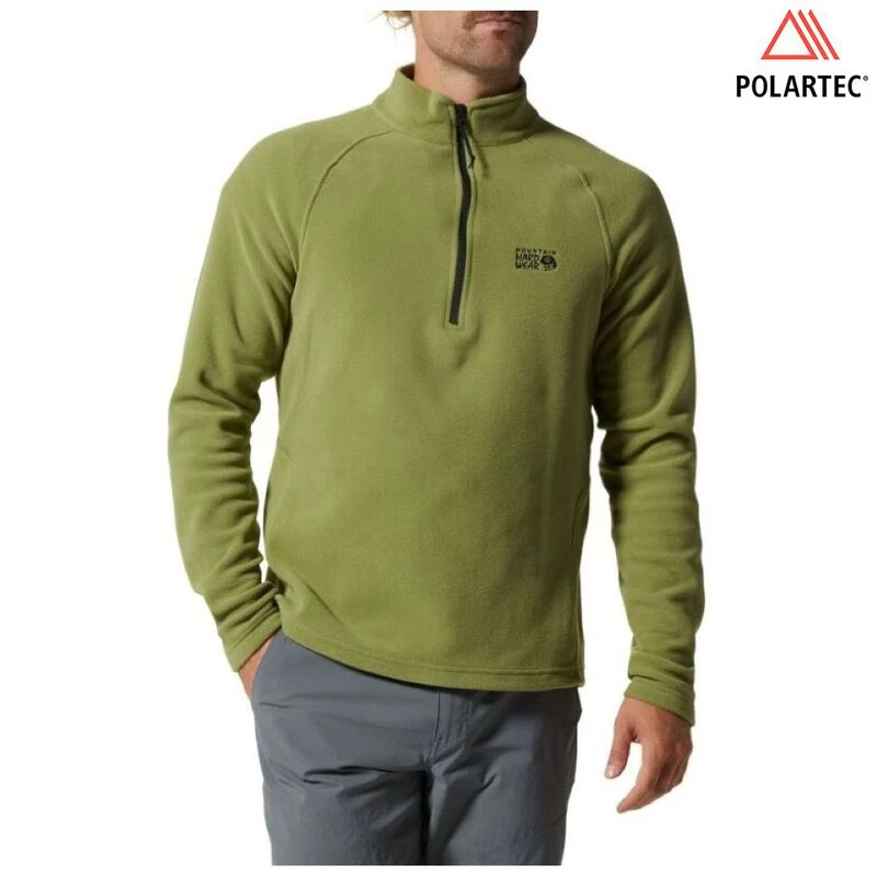 Mountain Hardwear Mens Polartec Microfleece 1/4 Zip Pullover (Light Ca