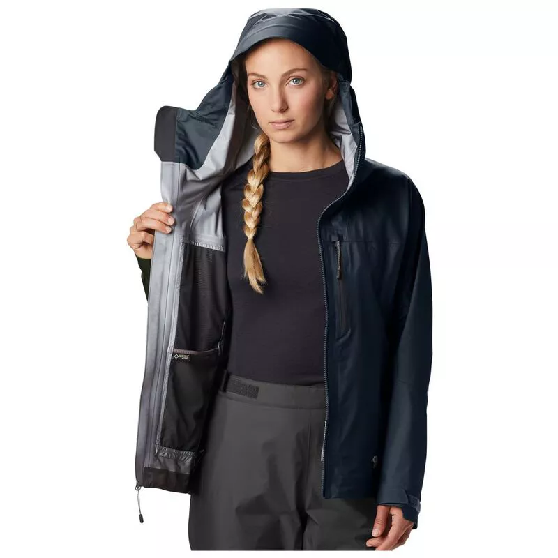 Mountain Hardwear Womens Exposure 2 Gore Tex Active Jacket Dark Zinc