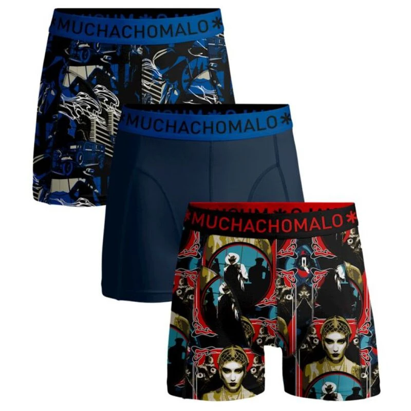 Muchachomalo Mens 3 Pack Smooth Criminal Boxershorts Underwear Print