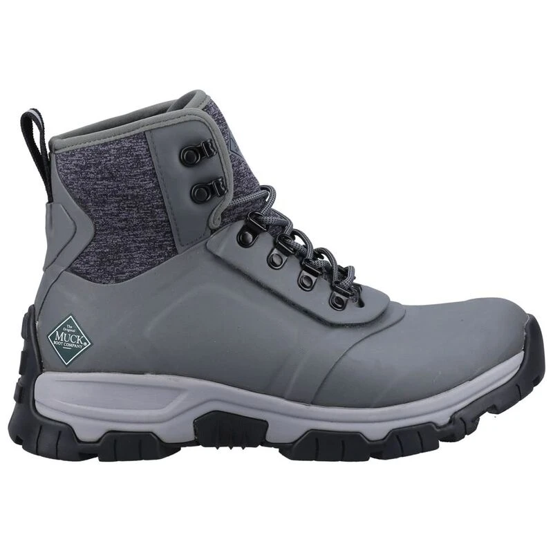 Muck Boot Mens Apex Lace Up Waterproof Boots Grey Sportpursuit