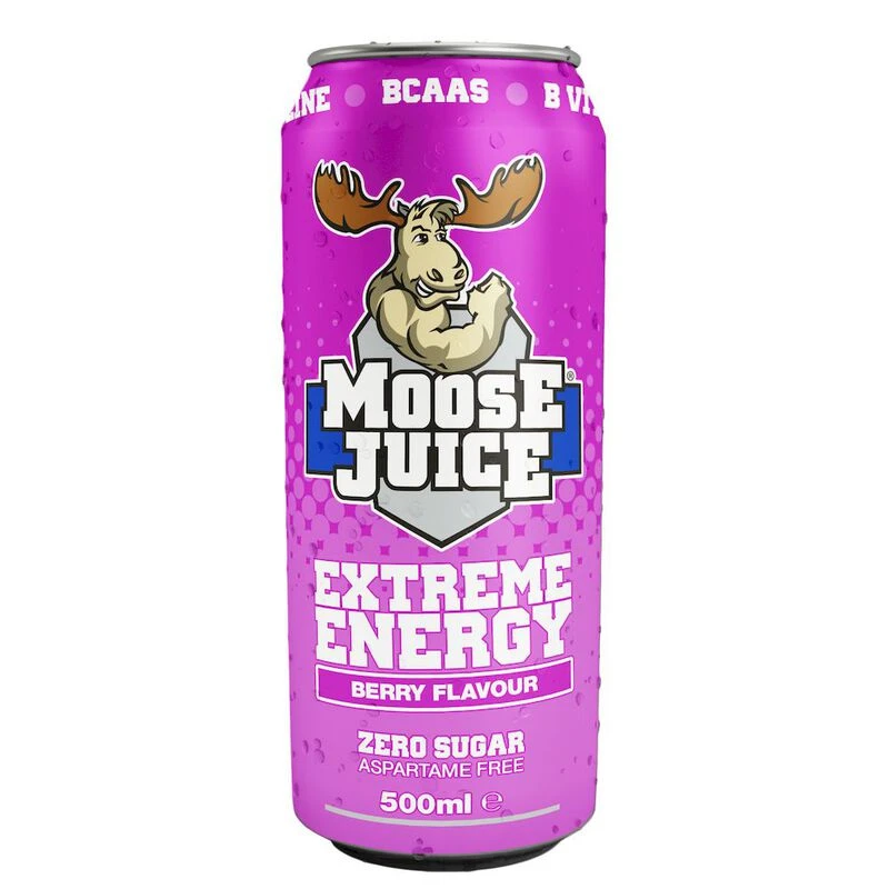 Muscle Moose Moose Juice Energy and BCAA Drink (12 x 500ml Berry)