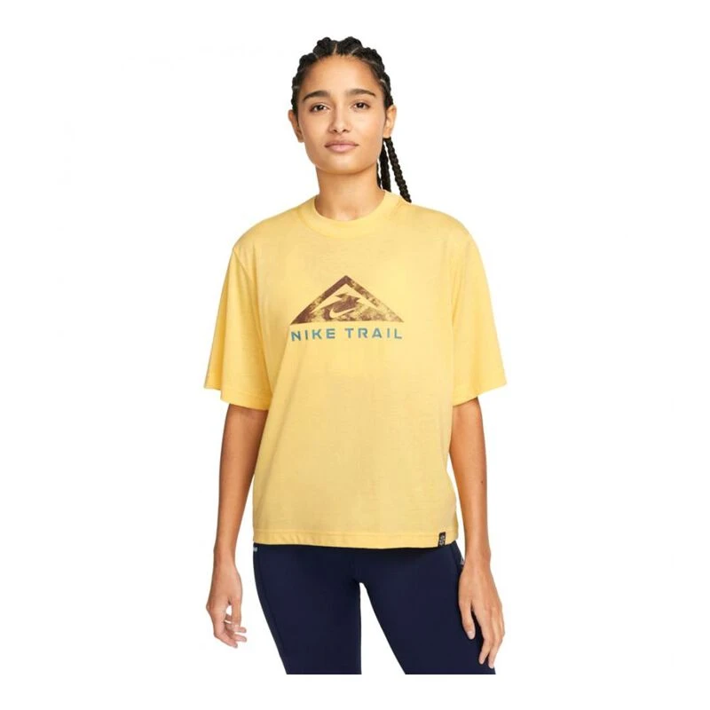 Nike T Shirt Trail Femme Jaune privatesportshop