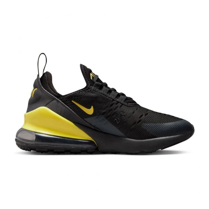 Nike Kids Air Max 270 GS Casual Shoes Black Yellow Strike Anthracite