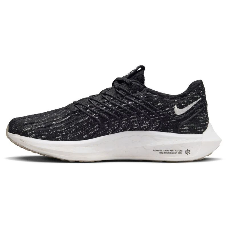 Nike Womens Pegasus Turbo Running Shoes Black Sail Off Noir Sesame