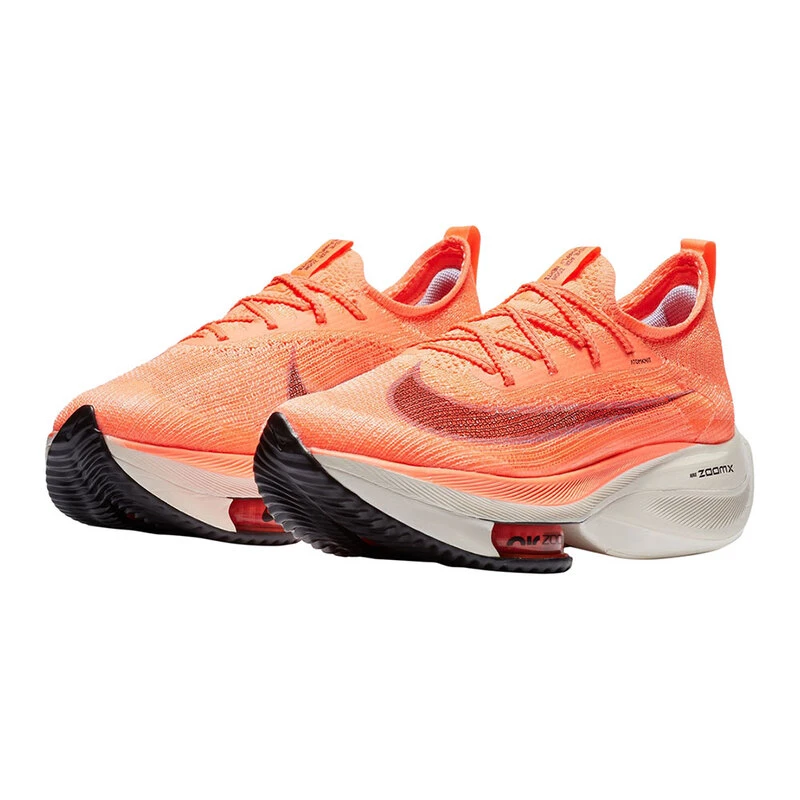 Nike Womens Air Zoom Alphafly Next% Running Shoes (Bright Mango) | Spo