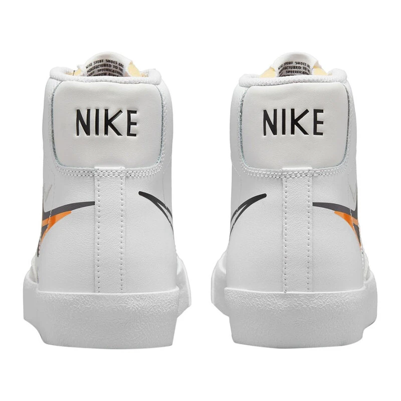 Nike Mens Blazer MID '77 Casual Shoes (White/Black/Bright Mandarin/Med