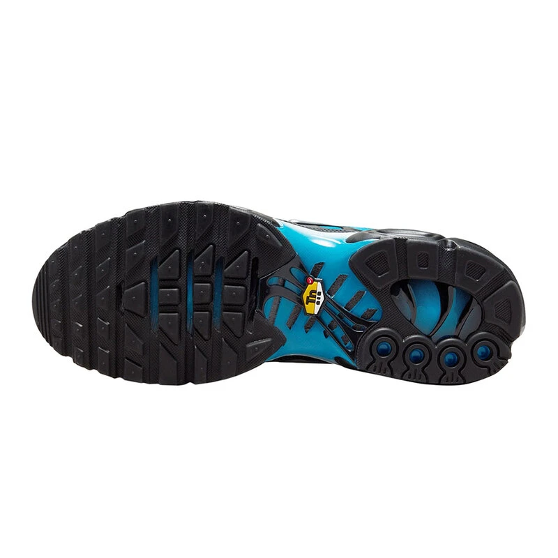 Nike Mens Air Max Plus Casual Shoes Black Metallic Silver Neptune Blu