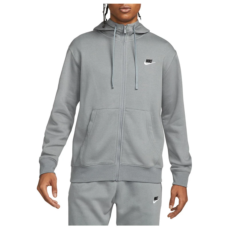 Grey Nike Foundation Club Fleece Crew Sweatshirt