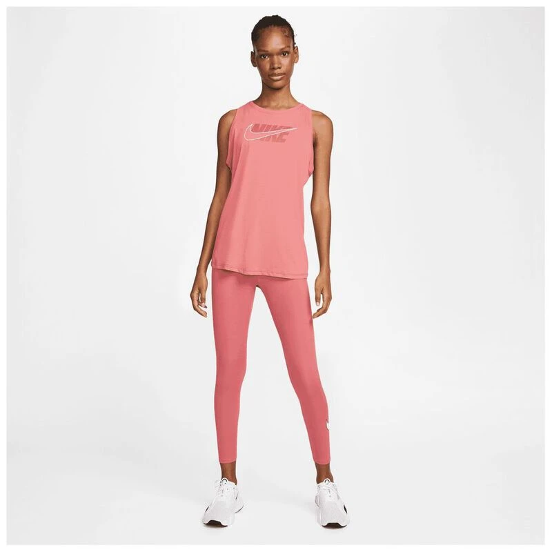 Nike Womens Dri-FIT One Icon Clash Tights (Archaeo Pink/Sail)