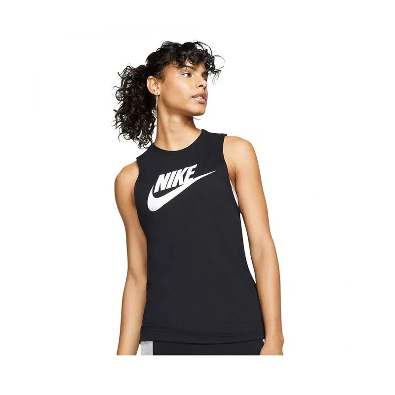 Nike NSW Tamscl Futura New Dames Hemd Zwart Wit privatesportshop.n