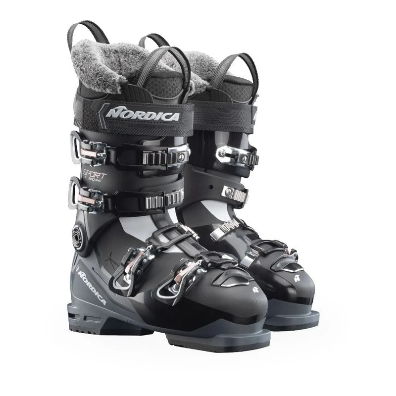 Nordica Womens Sportmachine 3 75 W GW Ski Boots Black Anthracite Rose
