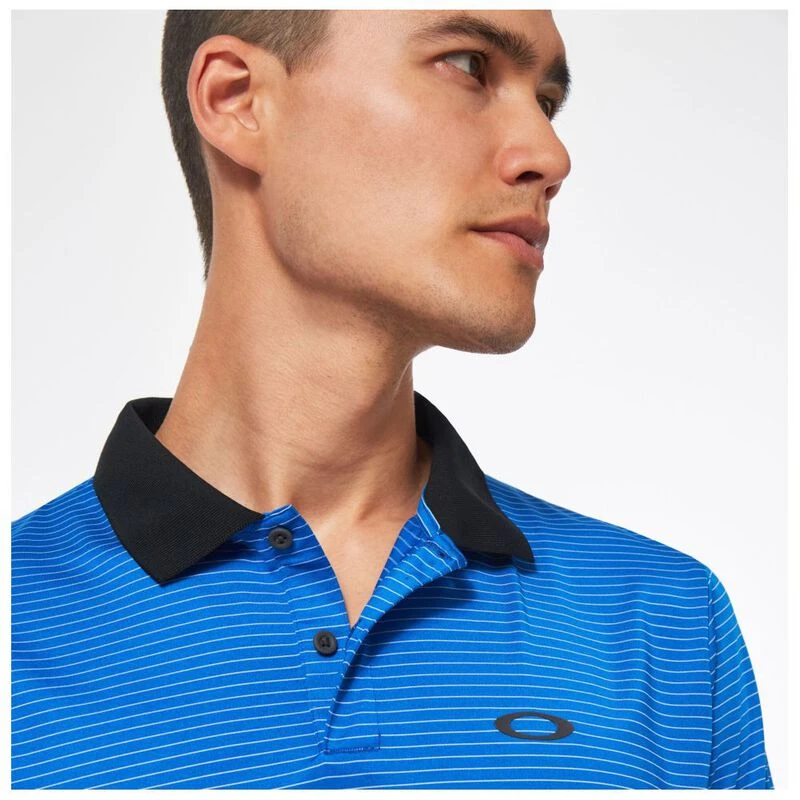 Oakley Mens Divisional Stripe Polo Shirt (Ozone) | Sportpursuit.com