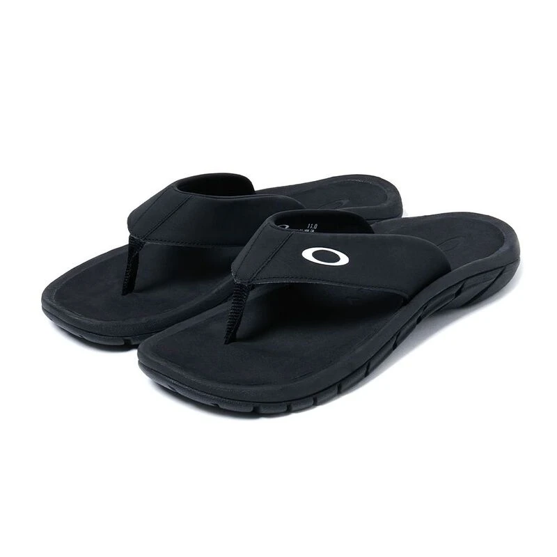 Oakley Mens Super Coil 2.0 Flip Flops Black Sportpursuit