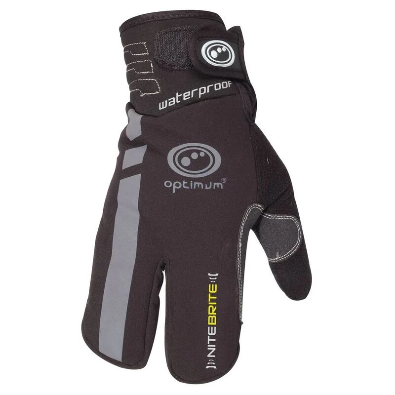 Optimum Nitebrite Lobster Cycling Gloves Black Sportpursuit