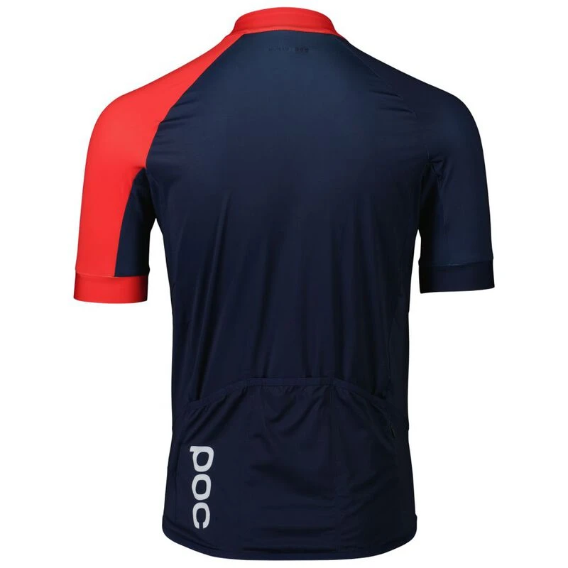 POC Mens Essential Jersey (Turmaline Navy/Prismane Red) | Sportpursuit