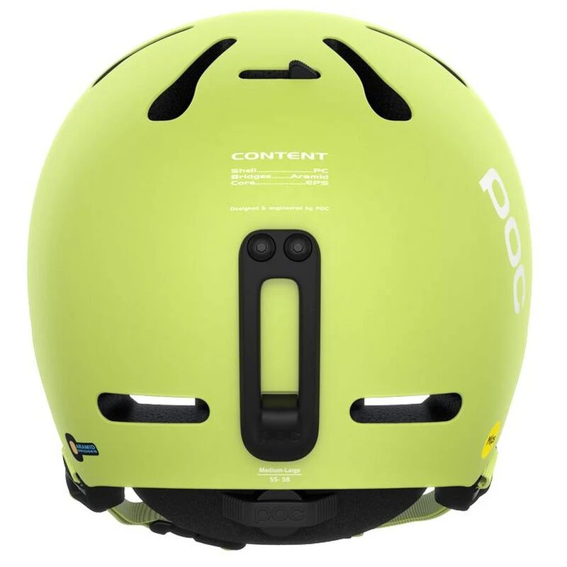 POC Fornix MIPS Ski & Snowboarding Helmet (Lemon Calcite Matt) Sport
