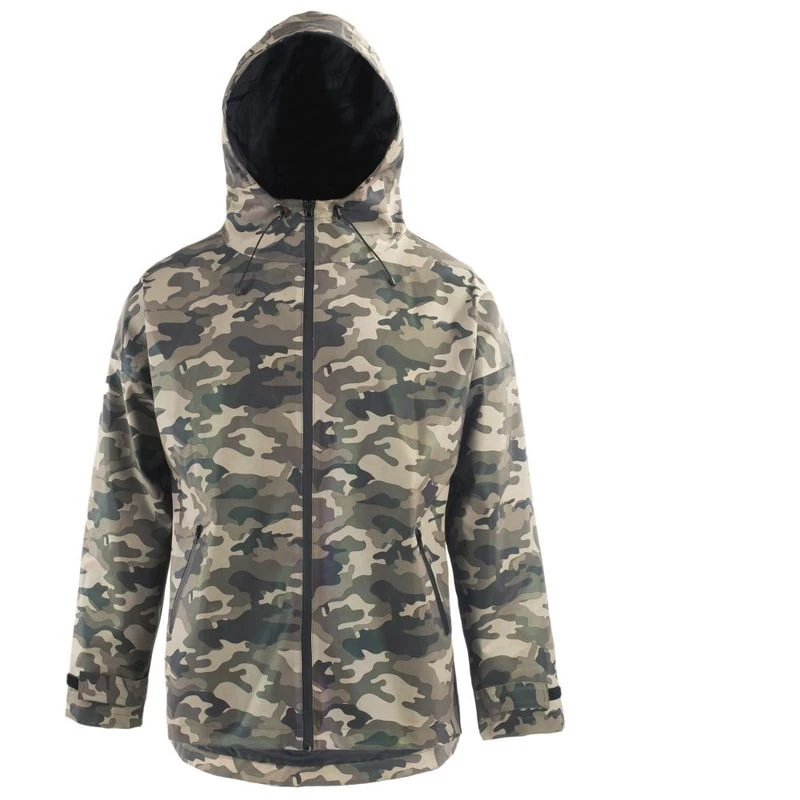 Camouflage raincoat womens top