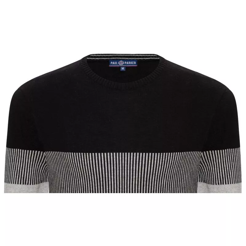 Paul Parker Mens KE182 Pullover Black Grey Sportpursuit