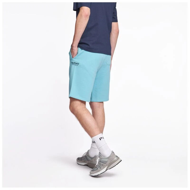 Penfield Mens Hudson Script Shorts Milky Blue Sportpursuit