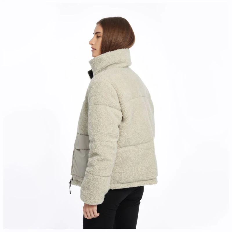 Penfield Womens Bear Heavy Weight Borg Jacket Silver Birch Sportpu