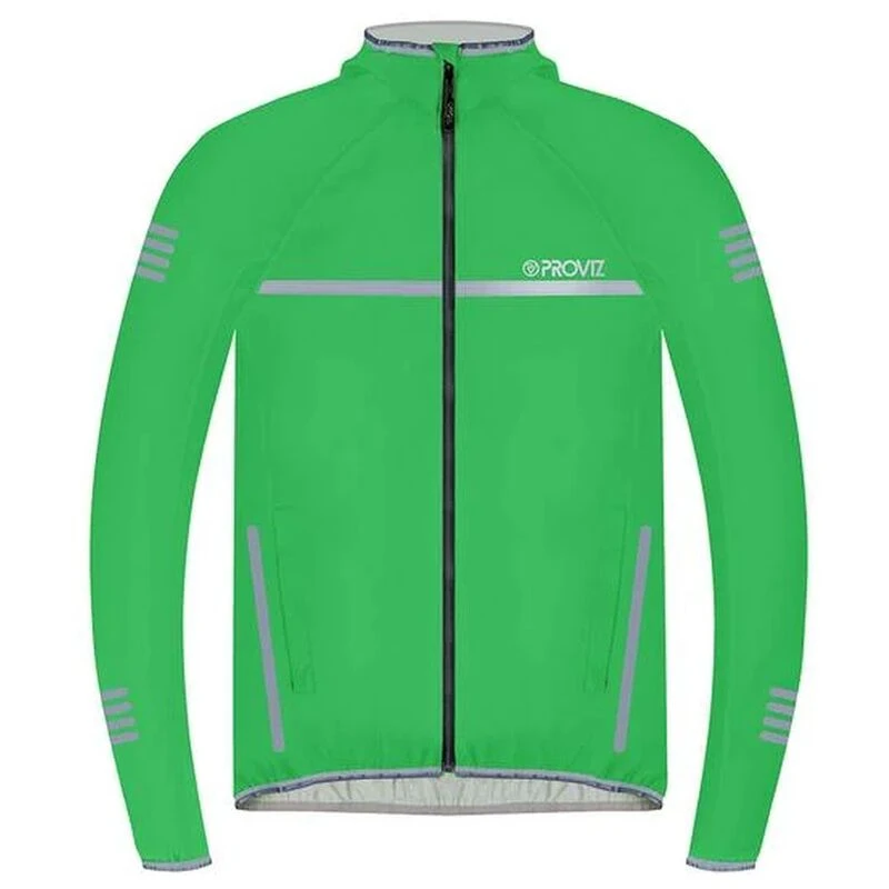 Proviz Mens Classic Running Waterproof Jacket (Green/Reflective) Spo