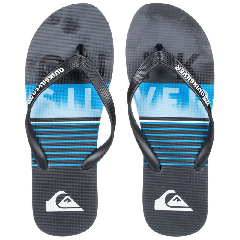 Quiksilver Mens Swell Vision Flip Flops (Black/Blue/Black) | Sportpurs