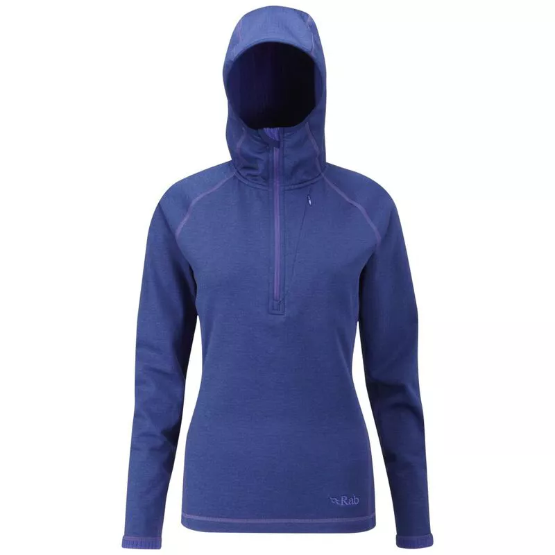 Rab Womens Nucleus Hooded Jacket Blue Print Sportpursuit
