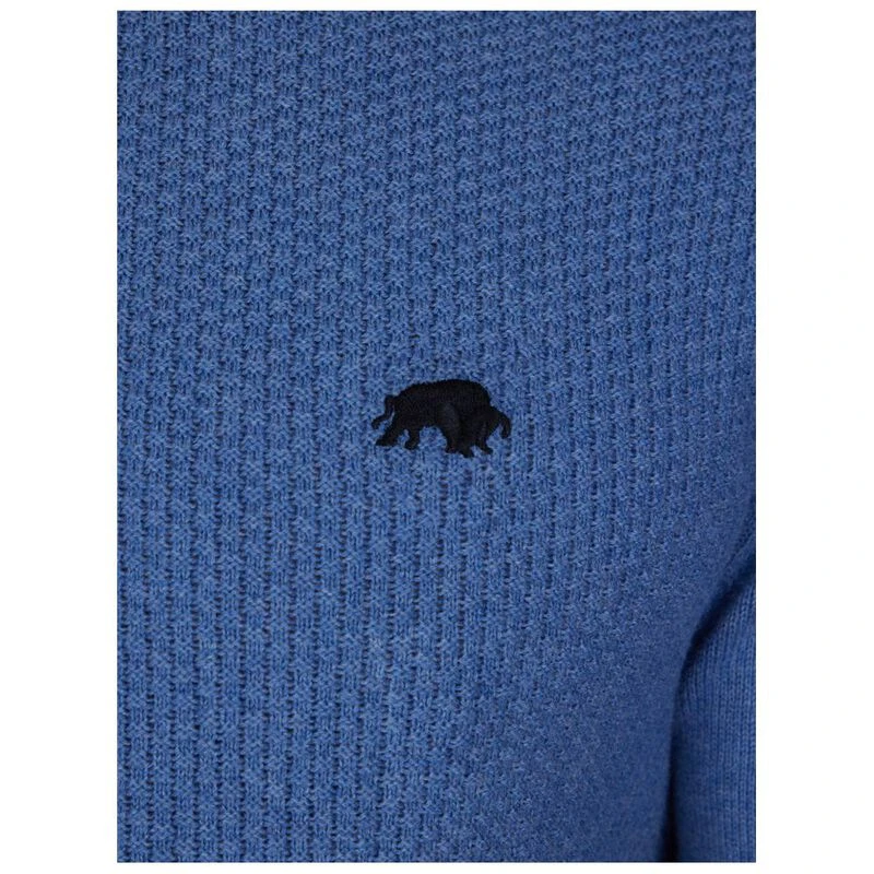 Raging Bull Mens Popcorn Texture Pullover (Denim)