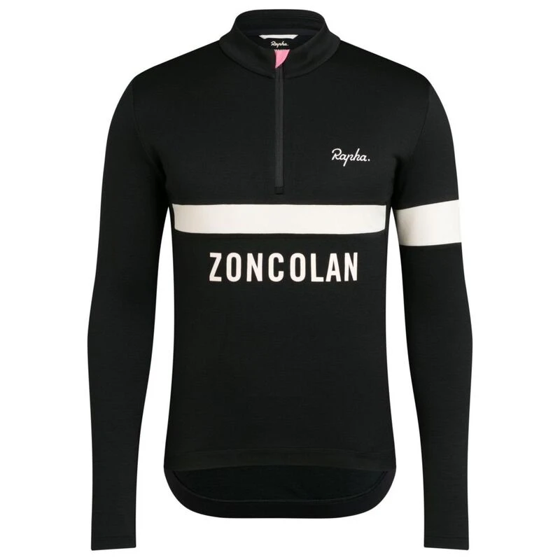 Rapha Mens Classic Climbs Long Sleeve Jersey (Black/White) | Sportpurs