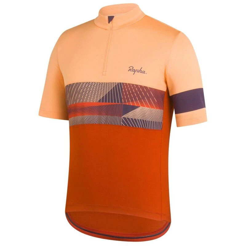 Rapha Mens Classic Climbs Jersey (Peach/Terracotta) | Sportpursuit.com