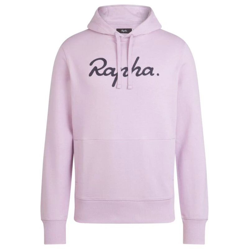 Rapha Mens Logo Pullover Hoodie (Lilac/Dark Grey) | Sportpursuit.com