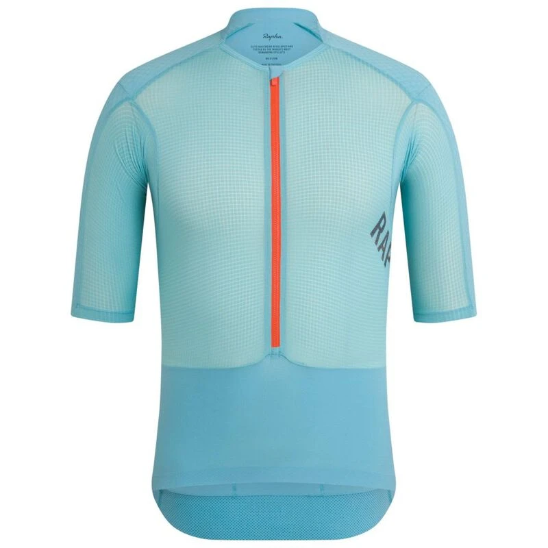 Rapha Mens Pro Team Gravel Jersey (Light Teal/Dark Orange) | Sportpurs