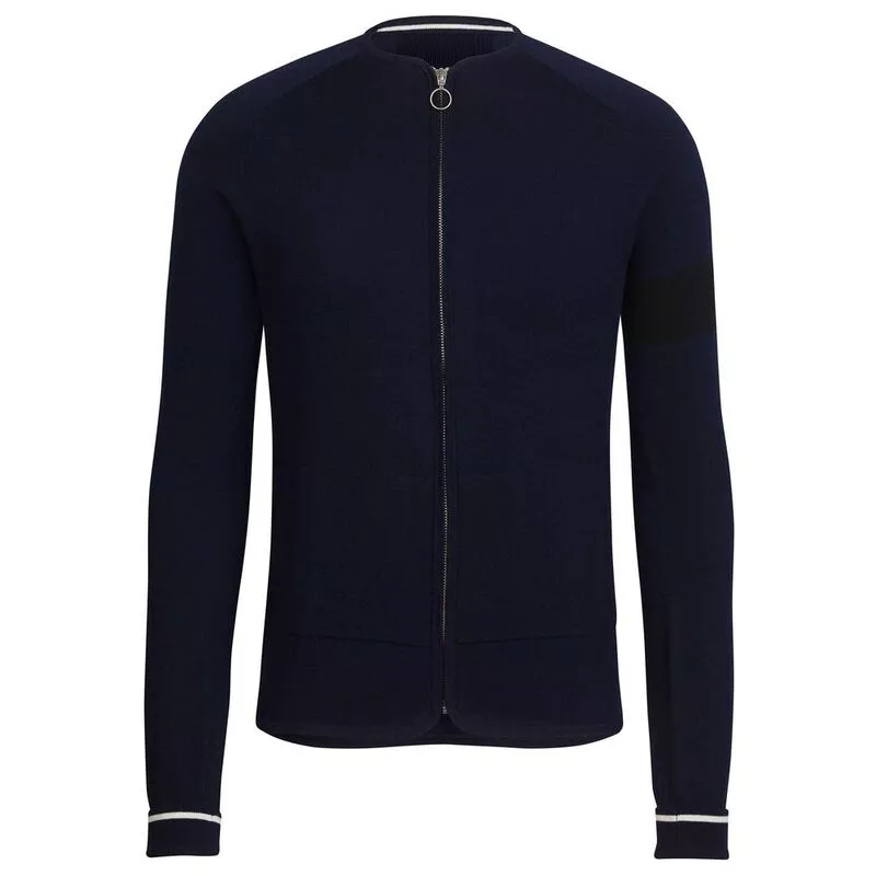 Rapha Mens Merino Zip Through Top Navy Sportpursuit Com