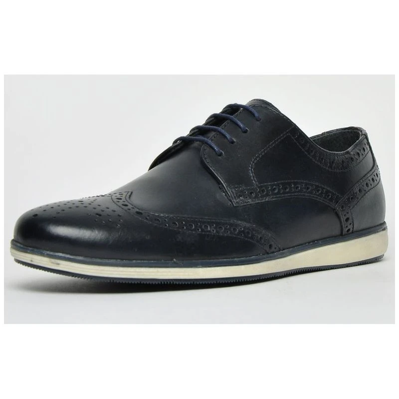 Red Tape Mens Fulshaw Leather Brogue Shoes Blue Sportpursuit