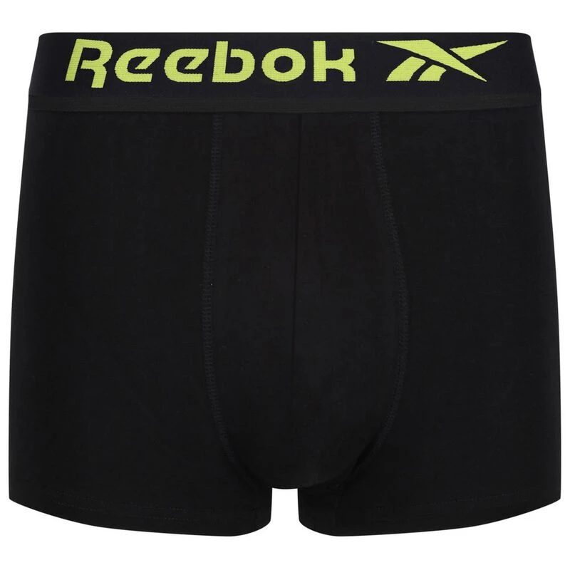 Reebok Mens Everyday Boxers (7 Pack - Black/Multi Colour Branding)