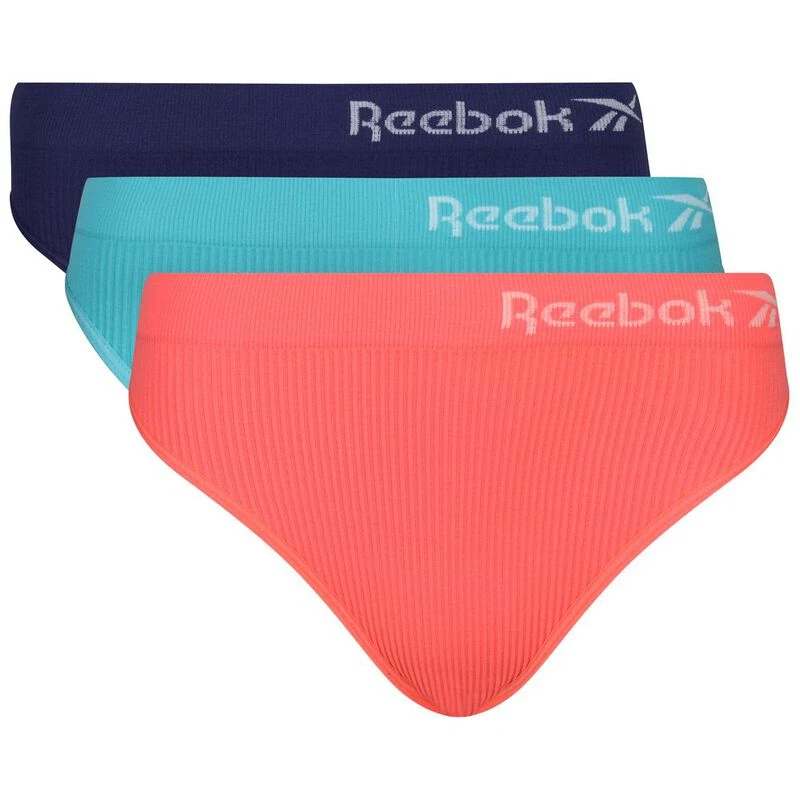 Reebok 3 pack thong in navy white & red
