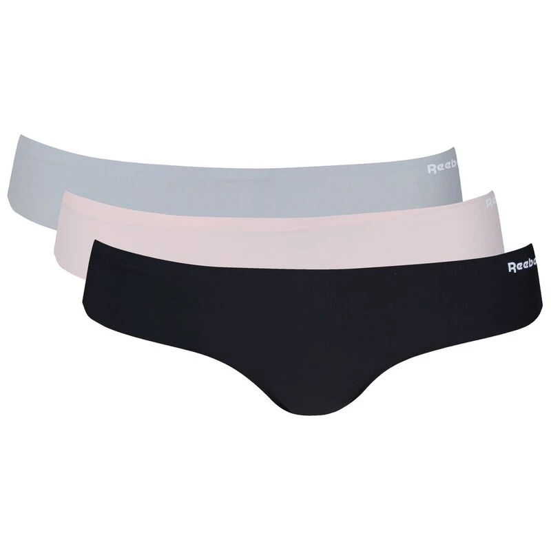 Reebok Womens Bonded Underwear (Black/Possibly Pink/Pure Grey - 3 Pack