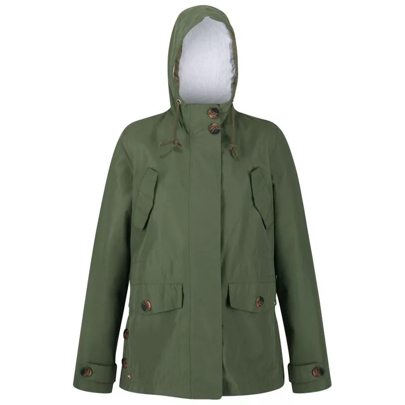 Women's ninette lightweight hooded waterproof jacket blue ticking stripe sale