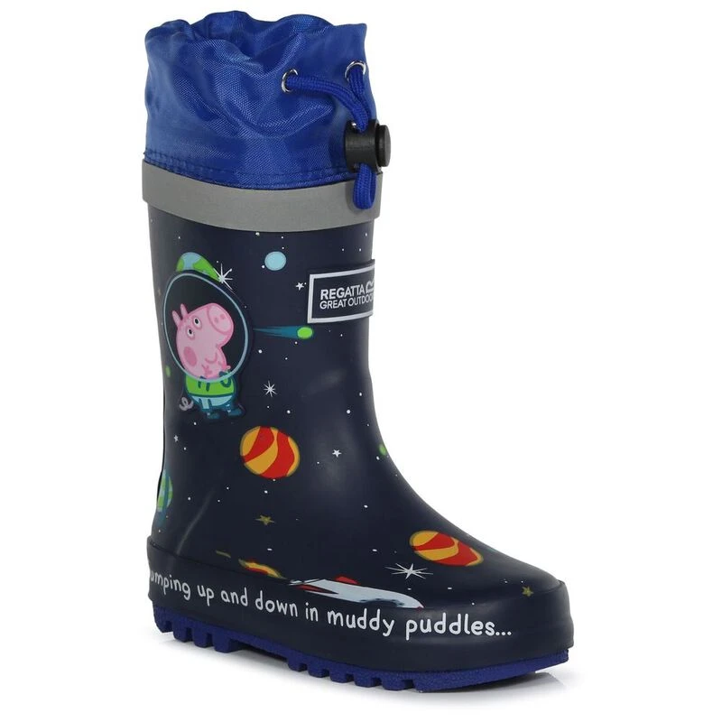 Regatta Kids Peppa Pig Splash Wellies Navy Space Sportpursuit