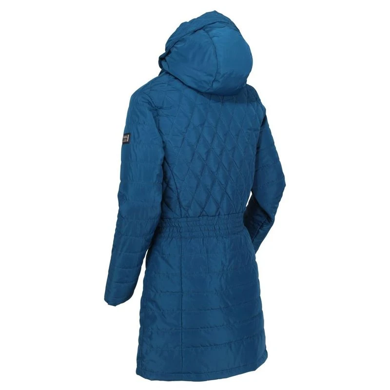 Women's parmenia insulated quilted on sale hooded parka jacket black