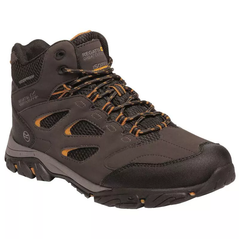 Regatta Mens Holcombe IEP Mid Boots Peat Inca Gold Sportpursuit