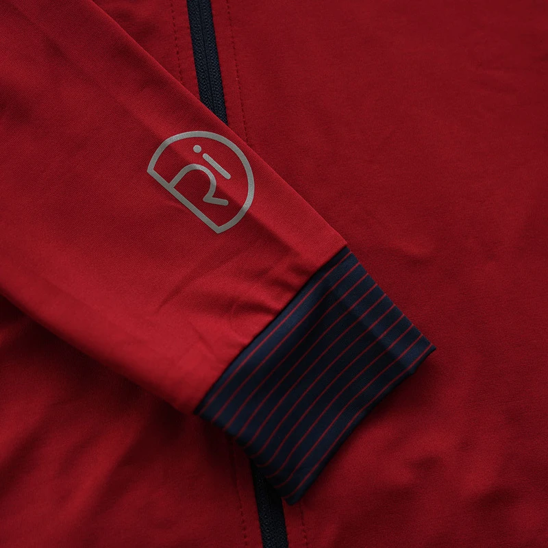 Rivelo Mens Weston Light Long Sleeve Jersey (Ruby/Navy) | Sportpursuit