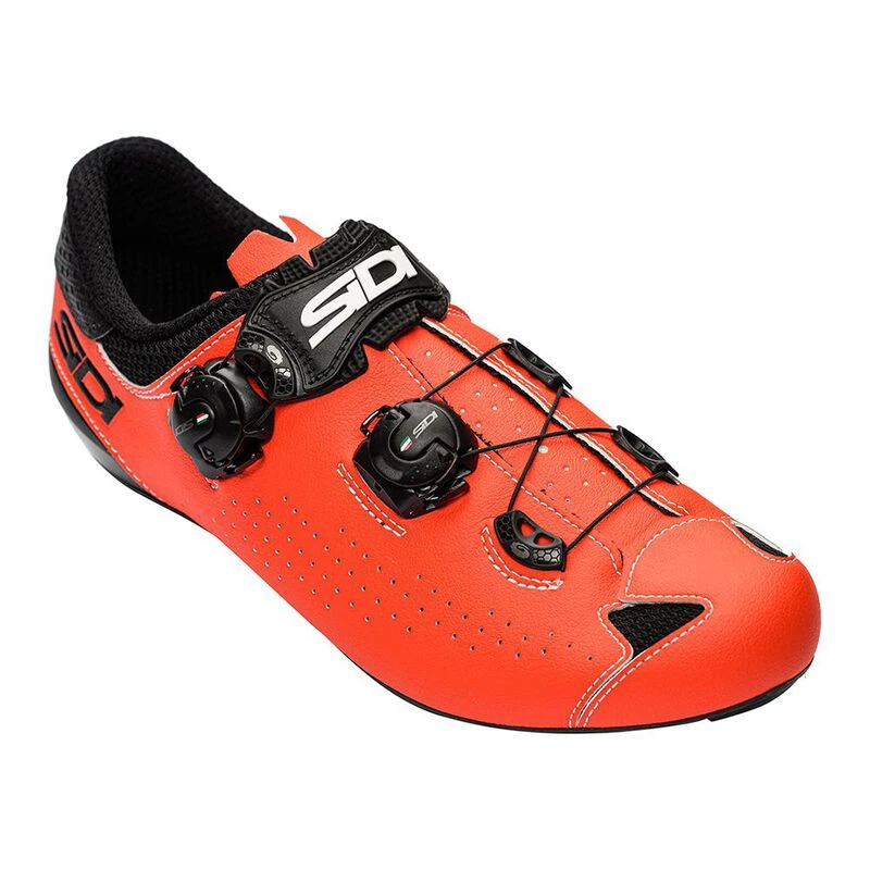 SIDI Mens Genius 10 Cycling Shoes Black Bright Red Sportpursuit