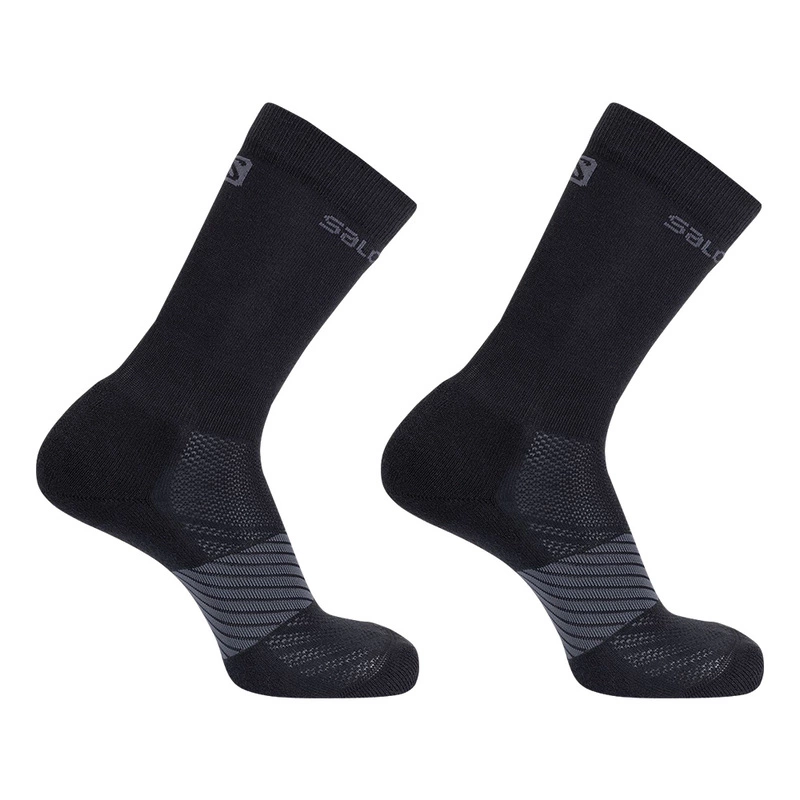 XA Running Socks (2 Pack - Black/Black) | Sportpursuit.c