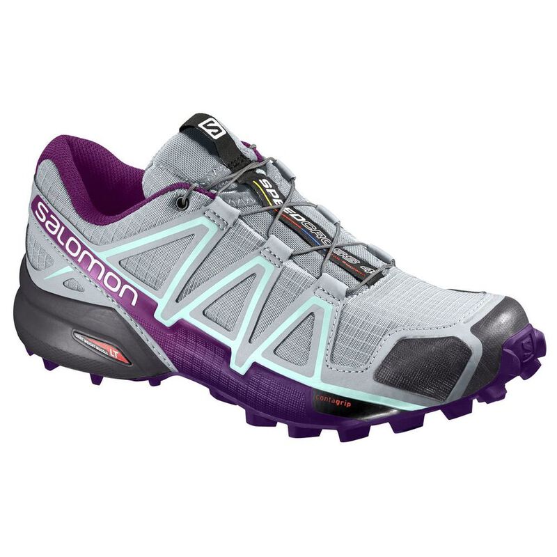 Salomon Womens Speedcross 4 Shoes (QuarryAcaiFair Aqua Salomon Womens Speedcross 4 Shoes (QuarryAcaiFair Aqua