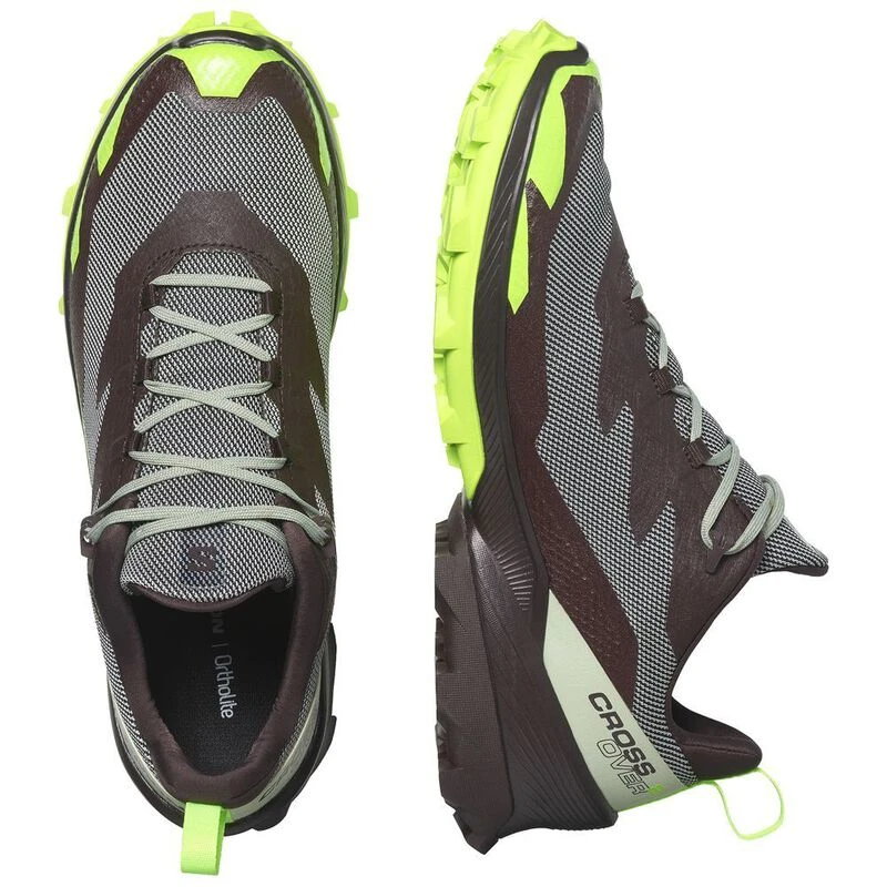 Salomon Mens Cross Over 2 GTX Hiking Shoes (Desert Sage/Green Gecko/Ch