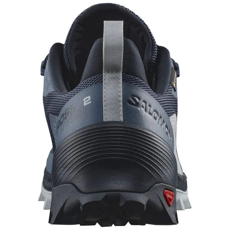 Salomon Mens Cross Over 2 GTX Hiking Shoes (Bering Sea/Carbon/Pearl Bl