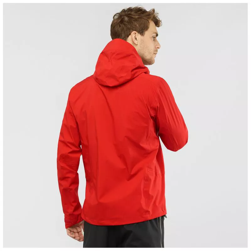 Salomon Mens Outpeak 3L Light Shell Jacket Goji Berry Madder Brown